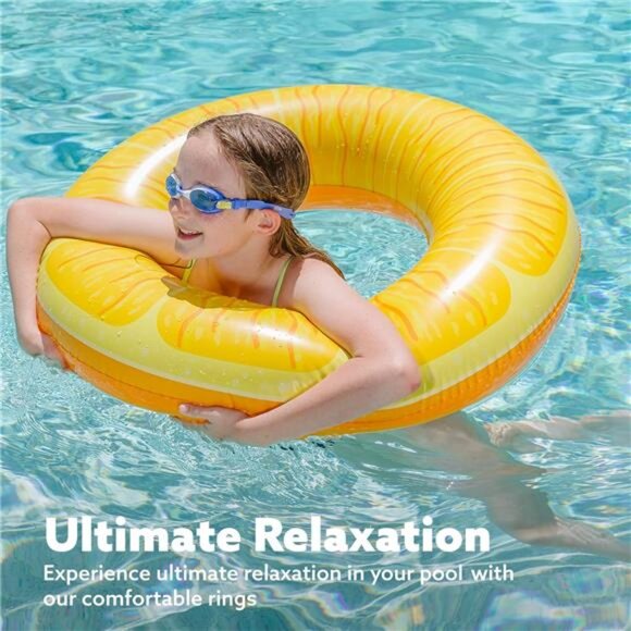 4 Pack‎ Inflatable Pool Floats, Pool Tube Rings, Swim Tubes, Floaties for Kids - Picture 4 of 7